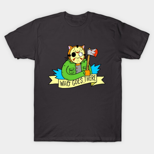 Axe Cat (Tittybats Design) T-Shirt by whogoestherepodcast